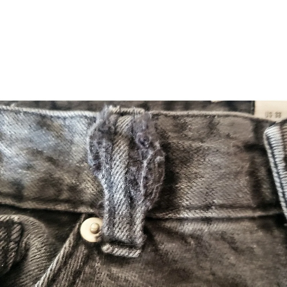 Fashion Nova Jeans Black Mens Street Wear 33 Destroyed Grunge Rocker Destructed